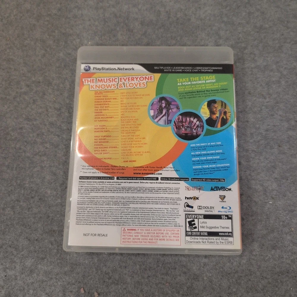 Band Hero Sony PlayStation 3 PS3 Music Rhythm Game Activision Taylor Swift - Picture 2 of 4